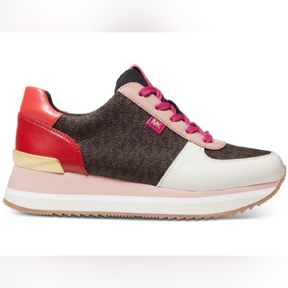 Michael Kors Monique Trainer Pink/Brown - Picture 5 of 11